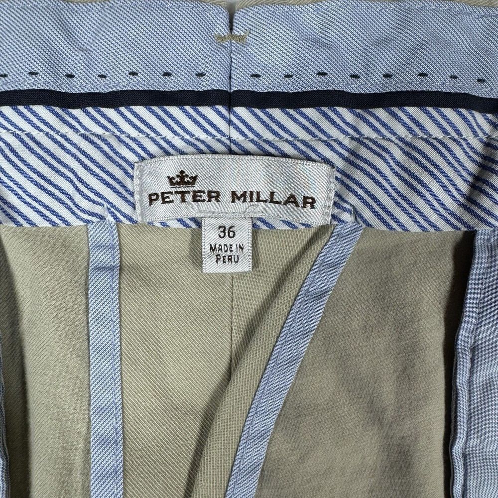 Peter Millar Pants Men 36 Beige Performance Golf Range‎ Office Work Commute - Picture 5 of 12